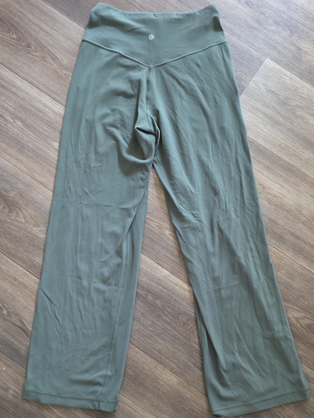 lululemon athletica Olive Green Wide-Leg Yoga Pants